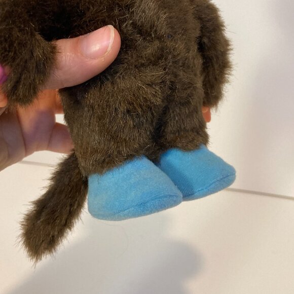 Monchhichi Doll Stuffed Plush Toy Blue Shoes 19cm Sekiguchi Japan - Picture 4 of 12